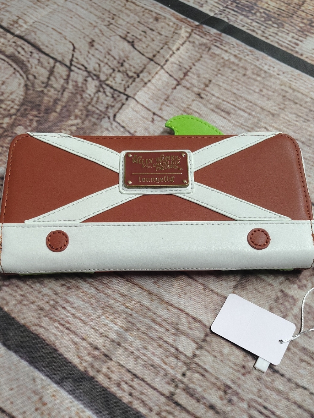 Loungefly Brown, White & Green Willy Wonka Zip Wallet